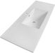 Saniclass Vygo Meubelwastafel - 121x2x46cm - overloop - 1 wasbak - 1 kraangat - keramiek - glans wit