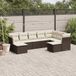 Maison Exclusive - Ensemble de jardin, 9 pièces, avec coussins, marron, en polyrotin
