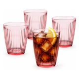 Cosy & Trendy Rituals Cosy Moments Drinkglazen - waterglazen - roze transparant - glas - 4x stuks - 320 ml