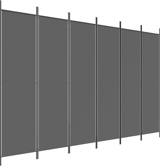 vidaXL Kamerscherm met 6 panelen 300x200 cm stof antracietkleurig