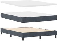 vidaXL Boxspringbed met hoofdeinde Donkergrijs 160 x 200 cm Fluweel