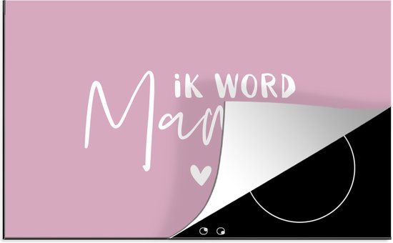 KitchenYeah® Inductie beschermer 77x51 cm - Ik word mama - Spreuken - Quotes - Mama - Kookplaataccessoires - Afdekplaat voor kookplaat - Inductiebeschermer - Inductiemat - Inductieplaat mat