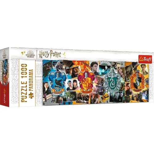 Trefl - Harry Potter, Vier Huizen van Zweinstein - 1000 Stukjes Puzzel - Puzzels met Filmkarakters, Doe-Het-Zelf, Creatief Vermaak, Klassieke Puzzels voor Volwassenen en Kinderen Vanaf 12 Jaar