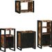 vidaXL Meuble de salle de bain 4 pièces multicolore et noir 55 x 35 x 60 cm