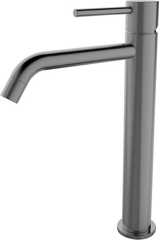 Wiesbaden Style XL Hoge Wastafelmengkraan Gunmetal - 16 cm