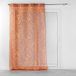 douceur Belflor gordijn met oogjes (140 x 240 cm) terracotta/goud, gezandstraalde voile metallic print