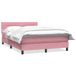 vidaXL Boxspringbed met matras, fluweel, roze, 160x210 cm