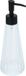 QUVIO Zeepdispenser - Glas - Transparant - Zwart - 300 ml