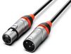 Audibax Pro XLR-stekker op XLR-aansluiting, lengte 6 m, OFC-stekker met hoge signaaloverdracht, PVC-coating, maximale isolatie, diameter 6 mm, zwart