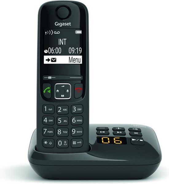 Gigaset AS690A Draadloze telefoon met antwoordapparaat - Zwart