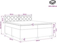 vidaXL Boxspringbed met matras en LED-verlichting, donkerbruin, 200 x 200 cm