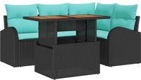 vidaXL Tuinbank - Zwart - Polyrattan