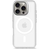Decoded Clear Frosted Hoesje Geschikt voor iPhone 16 Pro – Anti-Yellowing - 100% Gerecycled Materiaal – Geschikt voor MagSafe – Transparant Hoesje – Blanc