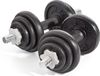 Markenlos Korte halterset, 20 kg - verstelbaar, zwart