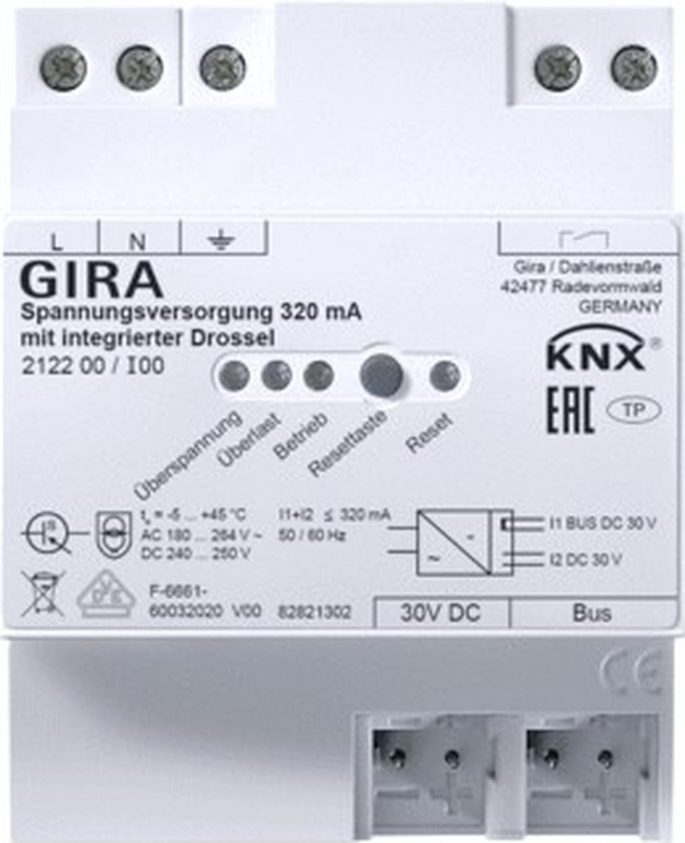 Gira 320ma m. spoel knx din