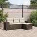 Prolenta Maison Exclusive - Tuinset voor in de tuin, bestaande uit 4 delen met kussens, bruin, van polyrotan