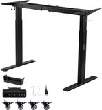 VEVOR In Hoogte Verstelbaar Bureauframe, Elektrisch Bureauframe tot 125 Kg, Zwart