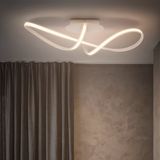 B.K.Licht BRILONER Swirl Plafondlamp - Beige - 22W - 63cm