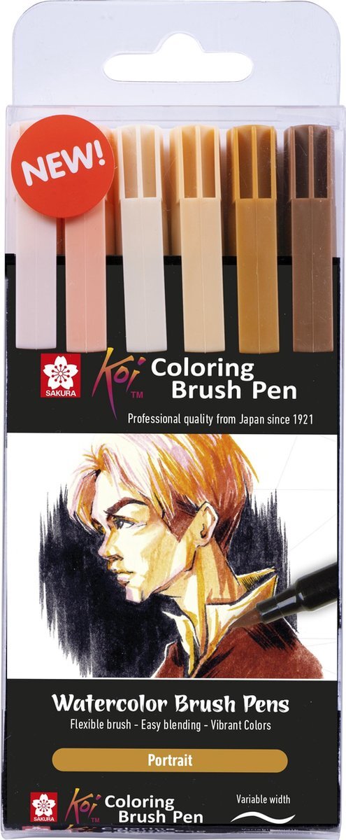 Sakura Koi Coloring Brush Pen set 6