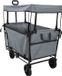 vidaXL Vouwbare winkelwagentje met remmen grijs 105 x 56,5 x 116 cm