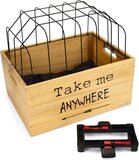 Beeztees Houten Fietsmand Journey + Kap - Beige - 45 x 33 x 45 cm