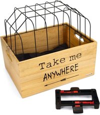 Beeztees Houten Fietsmand Journey + Kap - Beige - 45 x 33 x 45 cm