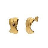 Lucardi Dames Stainless steel oorknoppen voor dames - Oorbellen - Staal - Goudkleurig