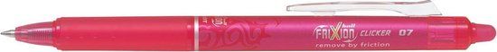 Pilot FriXion Ball 0.7mm Clicker Stylo - Rose