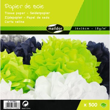 Clairefontaine 771198C - Crêpepapier - multi - 16x16cm