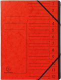 Exacompta 541205E, Project folder, A4, Karton, Rood, 355 g/m², Elastische band