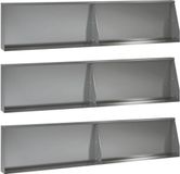 vidaXL Keermuur - 6 st - 100 x 12 x 30 cm - Gegalvaniseerd staal - zilver