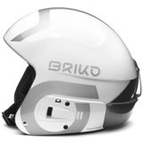 Briko Vulcano Fis 6.8 Multi Impact skihelm / sneeuwhelm voor volwassenen, uniseks, glanzend wit-zilver, 52 cm