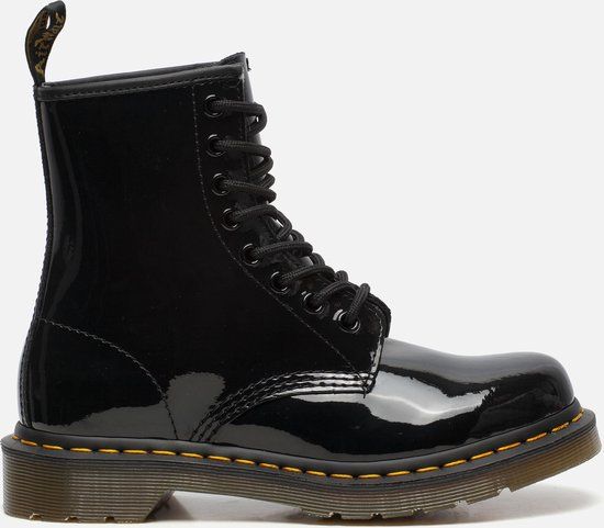 Dr. Martens 1460 W Black Patent Lamper Veterboots Zwart Maat 36