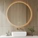 DV-EU1VM0415 Ovaal 20,3 cm Inox Verlicht Anti-condens 3 température de couleur Miroir de salle de bain