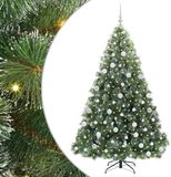vidaXL Kunstkerstboom met 300 LED met standaard Groen 180 cm PE en PVC