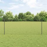 vidaXL Hexagonale omheining met palen, 10 x 1 meter, PVC-coating, grijs
