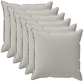 vidaXL - Kussensloop - 6 stuks - Houten - Grijs - 45 x 45 cm - Polyester