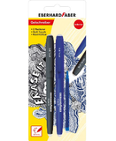 Faber-Castell Erase it! Gelpennen Noir, Bleu Blister 2 pièces
