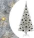 vidaXL Kerstboom Zilver 120 cm PET met Lampjes