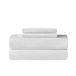 Sonive Microvezel beddengoedset met kussensloop, 240 x 220 cm, 65 x 65 cm x 2, wit glanzend
