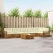 vidaXL Hoek loungeset 7-delig Acacia Hout Natuurlijk en Crème