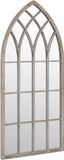 vidaXL Tuinspiegel 100x45 cm ijzer zandkleurig