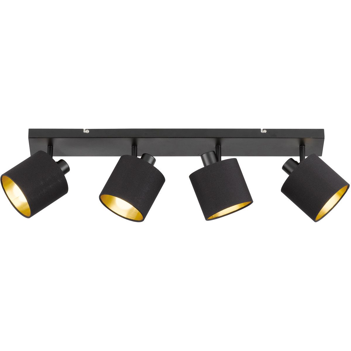 BES LED Trion Torry Plafondspot - E14 - 4-lichts - Rond - Mat Zwart