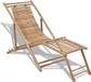 Fauteuil de terrasse avec repose-pieds bambou