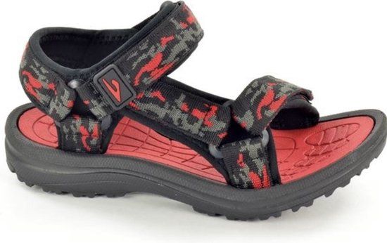 Buitengewoon de boet Galop watersandaal Kinderen Mannen Zwart/Rood Platte sandalen