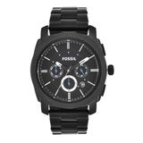 Fossil Raquel Horloge voor dames, quartz uurwerk met roestvrij stalen of leren band, 45MM, Donkergrijs en blauw