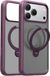 TORRAS UPro Ostand Q3 Spin Hoesje Geschikt voor Apple iPhone 18 Pro - Compatibel met MagSafe / Qi2 - 360° Draaibare Magnetische Standaard - Back Cover Kickstand Ring - Paars