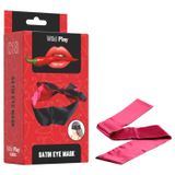 Wild Play Erospace Wild Play - masque pour les yeux en satin pour jeux de rôle (noir-rose)