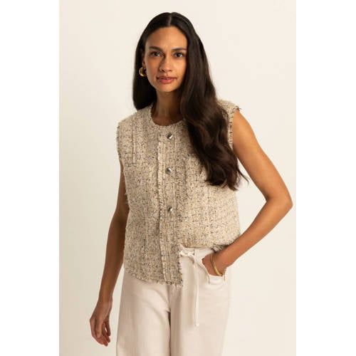 Expresso Expresso tweed gilet crème