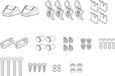 MONOKEY Givi Monokey Rack Side Configuration Kit Topkoffer Achtermontage Zilver